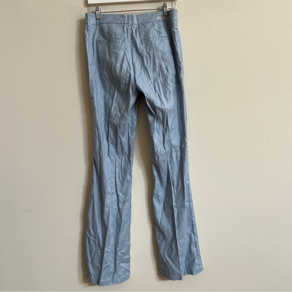 Anthropologie Level 99 Linen Blend Wide Leg Blue Pants - Picture 5 of 7